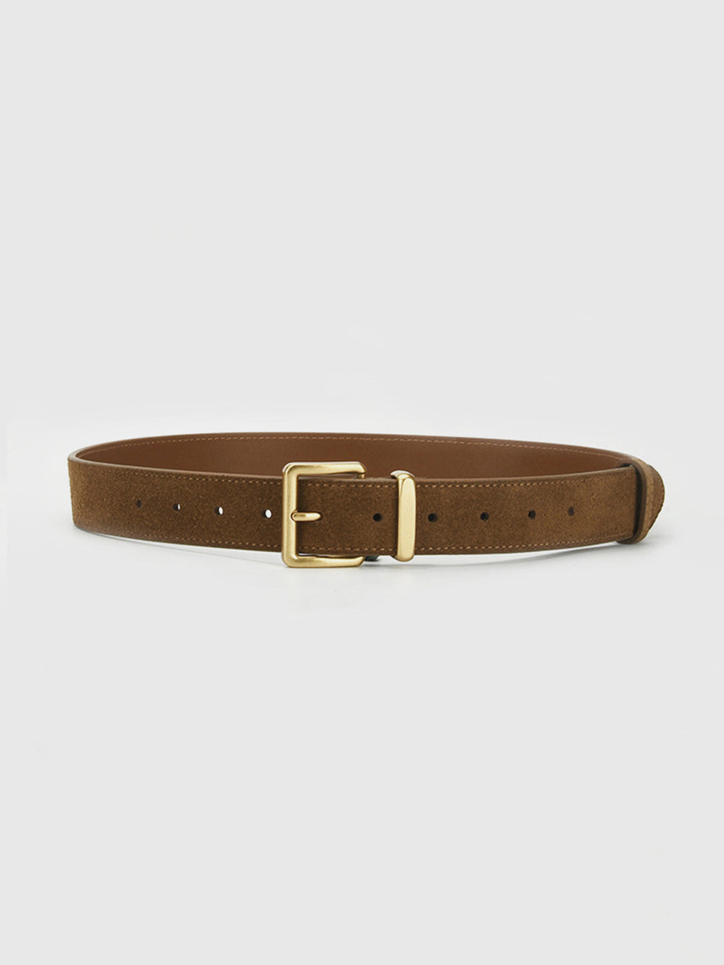Square Buckle Belt in Faux Suede