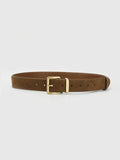 Square Buckle Belt in Faux Suede