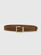 Square Buckle Belt in Faux Suede