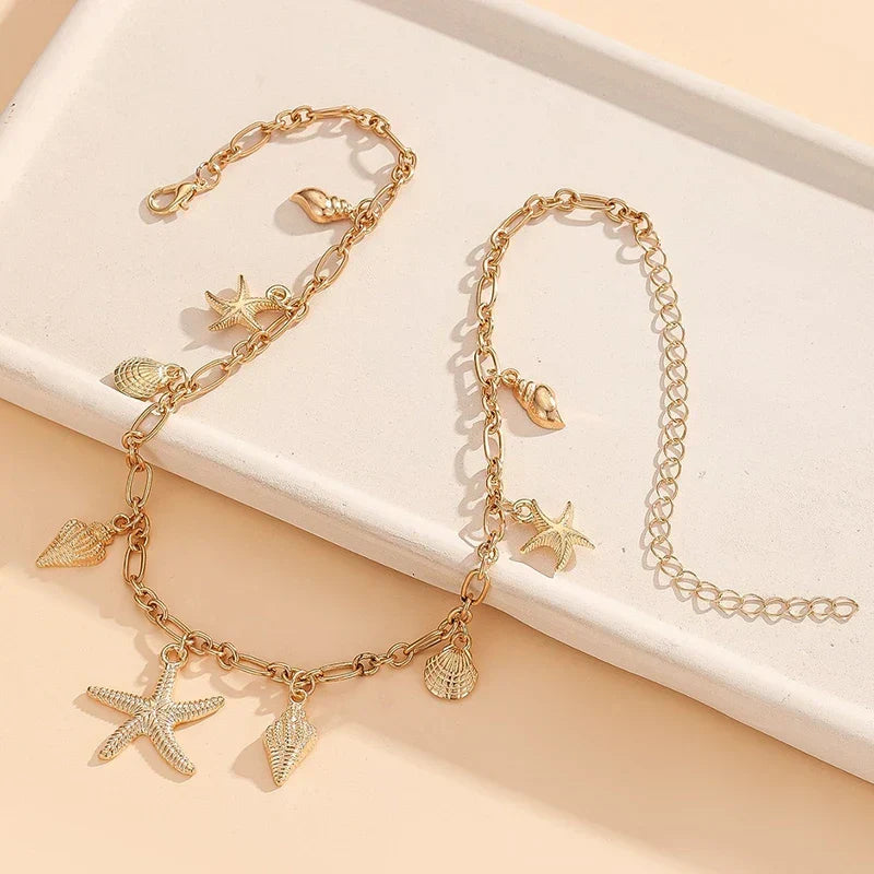 Starfish and Shell Necklace