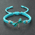Handwoven Dragonfly Charm Bracelet