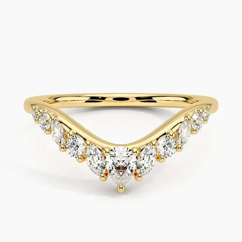 Contoured Diamond-Look Ring