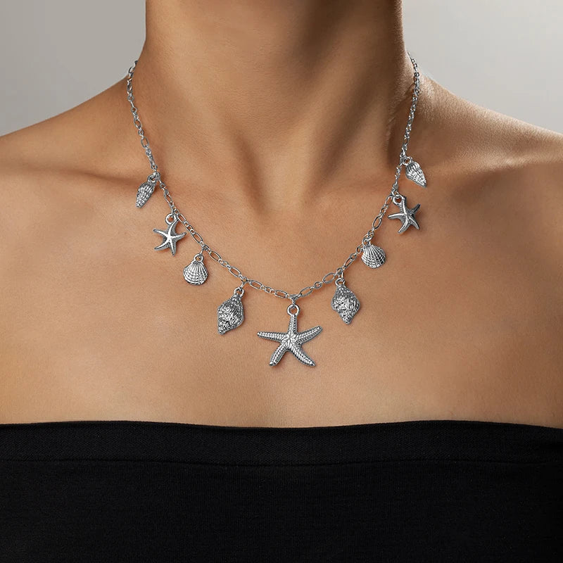 Starfish and Shell Necklace