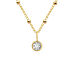 Fijne geboortesteenketting met kralenketting