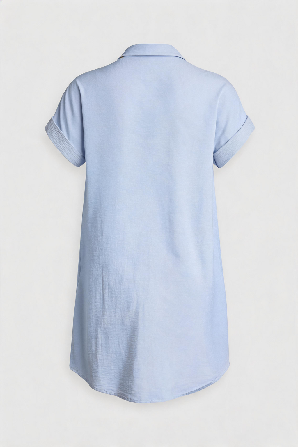 Lightweight Shirt Dress with Pockets and Cape Collar