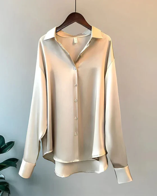 Women's Classic Collar Blouse with Long Sleeves