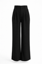 High-waist broek met wijde pijpen en vloeiende val
