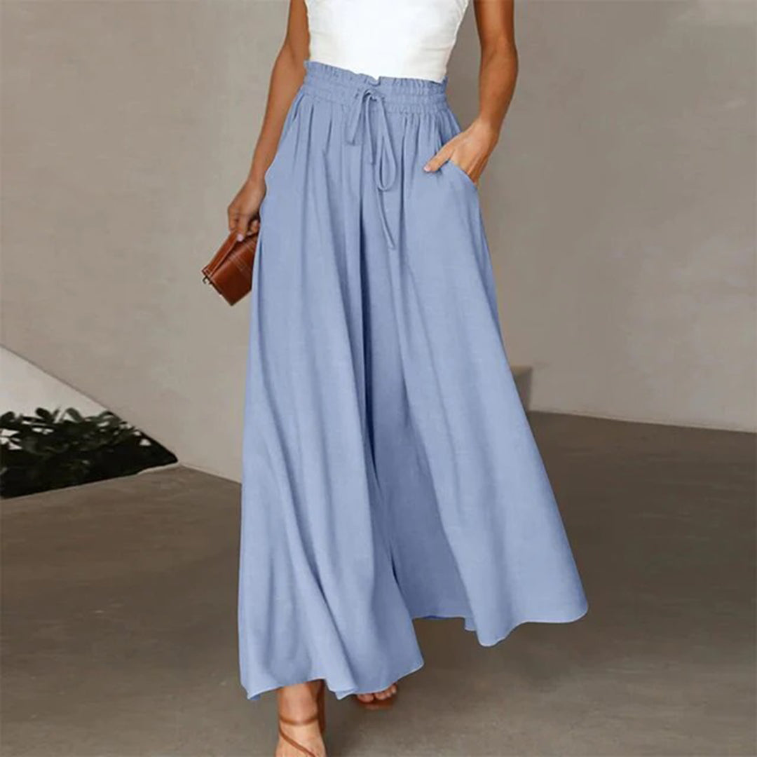 A-Line Maxi Skirt with a Drawstring Waist