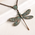 Bohemian Multicolour Bead Dragonfly Necklace
