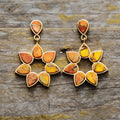 Handcrafted Bohemian Sea Sediment Jasper Stud Earrings