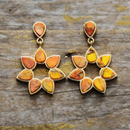 Handcrafted Bohemian Sea Sediment Jasper Stud Earrings