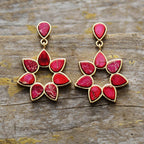 Handcrafted Bohemian Sea Sediment Jasper Stud Earrings