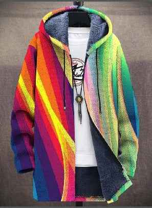 Gebreid vest met artistiek dessin en ontspannen oversized val