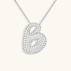 Pavé Bubble Initial Necklace