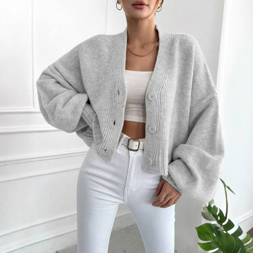 Kort vest met lantaarnmouwen, makkelijk te combineren