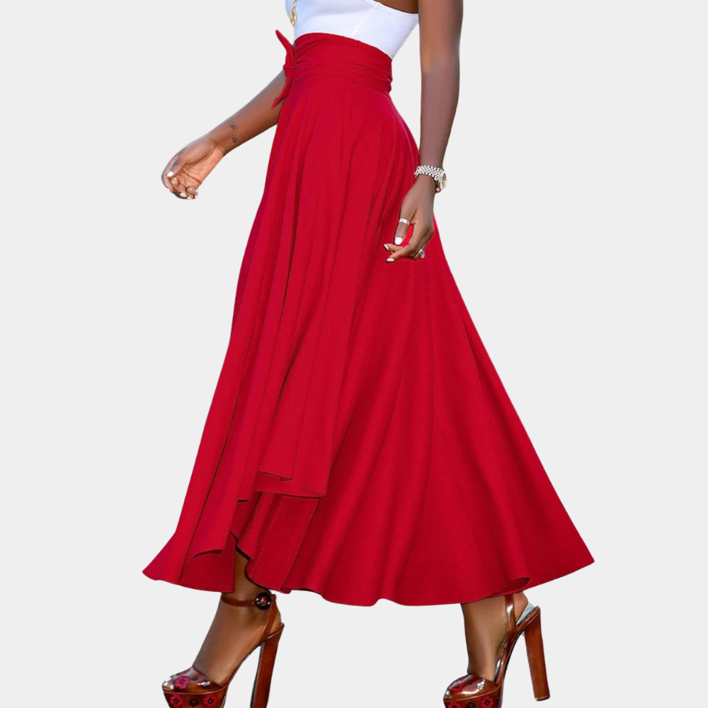 Tie-Waist Wide-Leg Trousers
