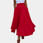 Tie-Waist Wide-Leg Trousers