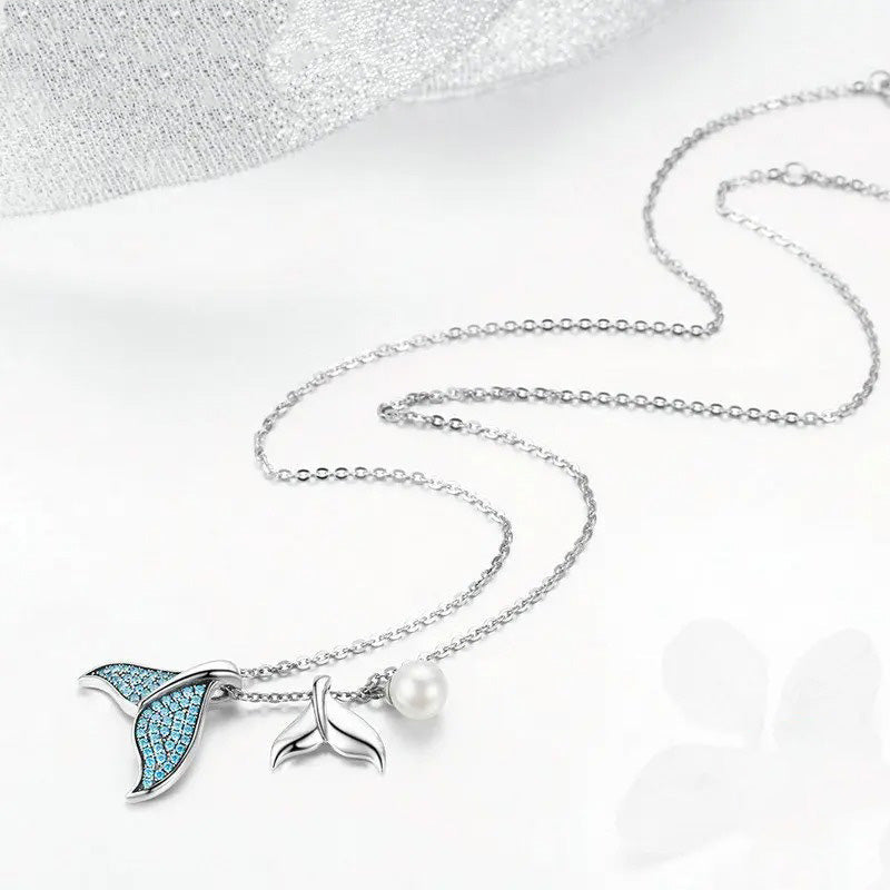 Whale Tail Pearl Necklace