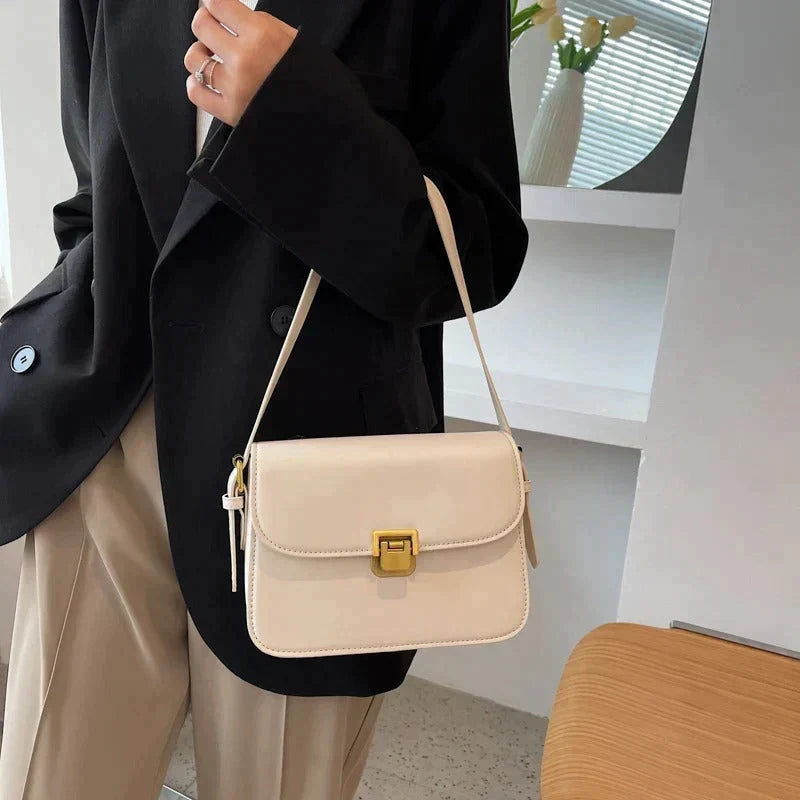 Compact Premium Vegan Leather Shoulder Bag