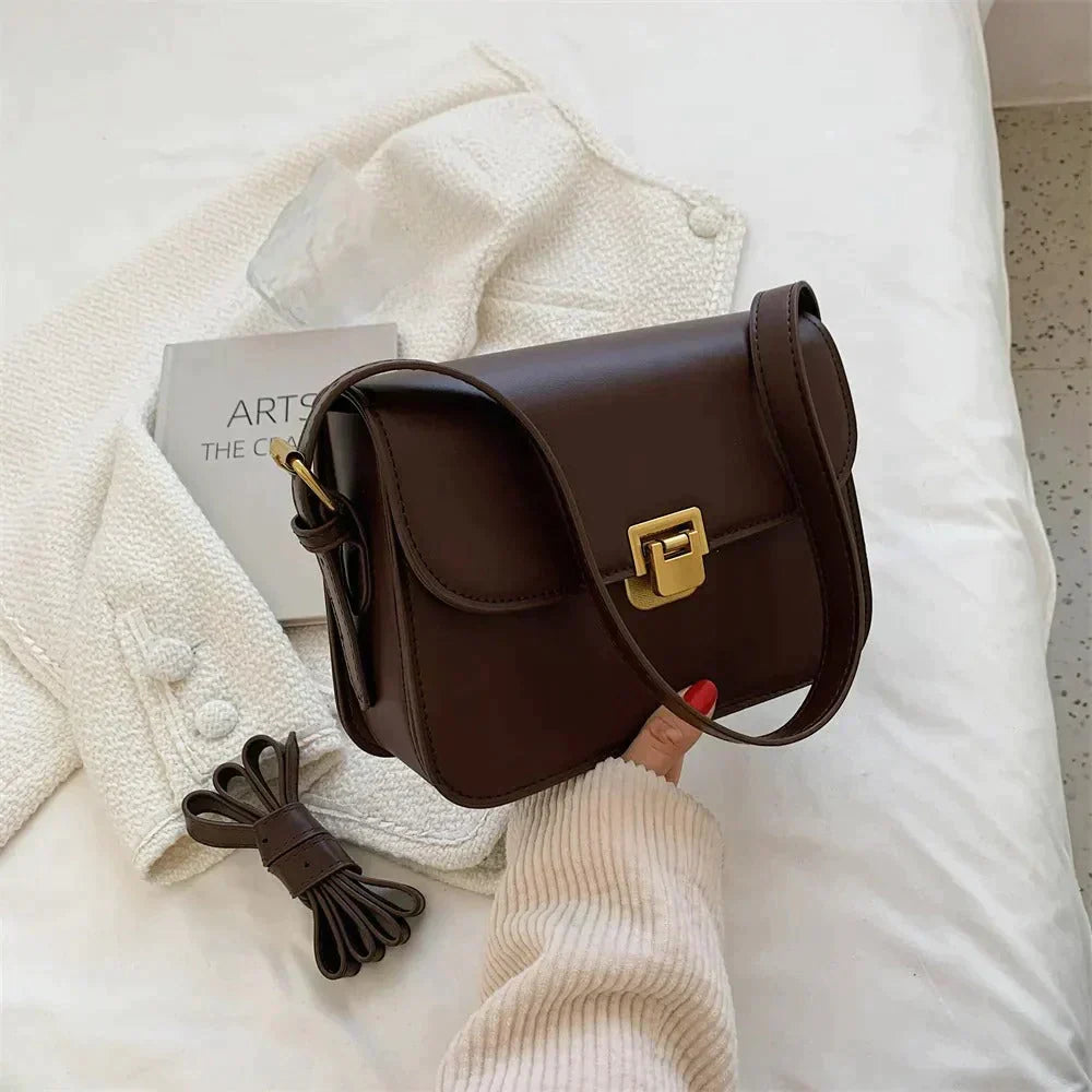 Compact Premium Vegan Leather Shoulder Bag