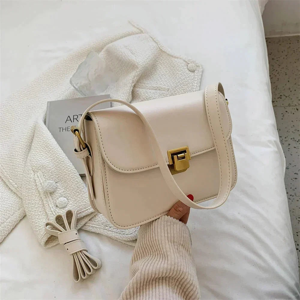 Compact Premium Vegan Leather Shoulder Bag