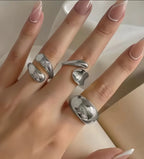 Baroque Pearl Flower Ring Collection in Four Styles