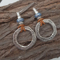 Vintage Bohemian Silver-Plated Circle Earrings
