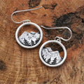 Silver-Tone Boho Mountain Earrings