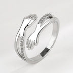 Adjustable Hug Ring with Zirconia