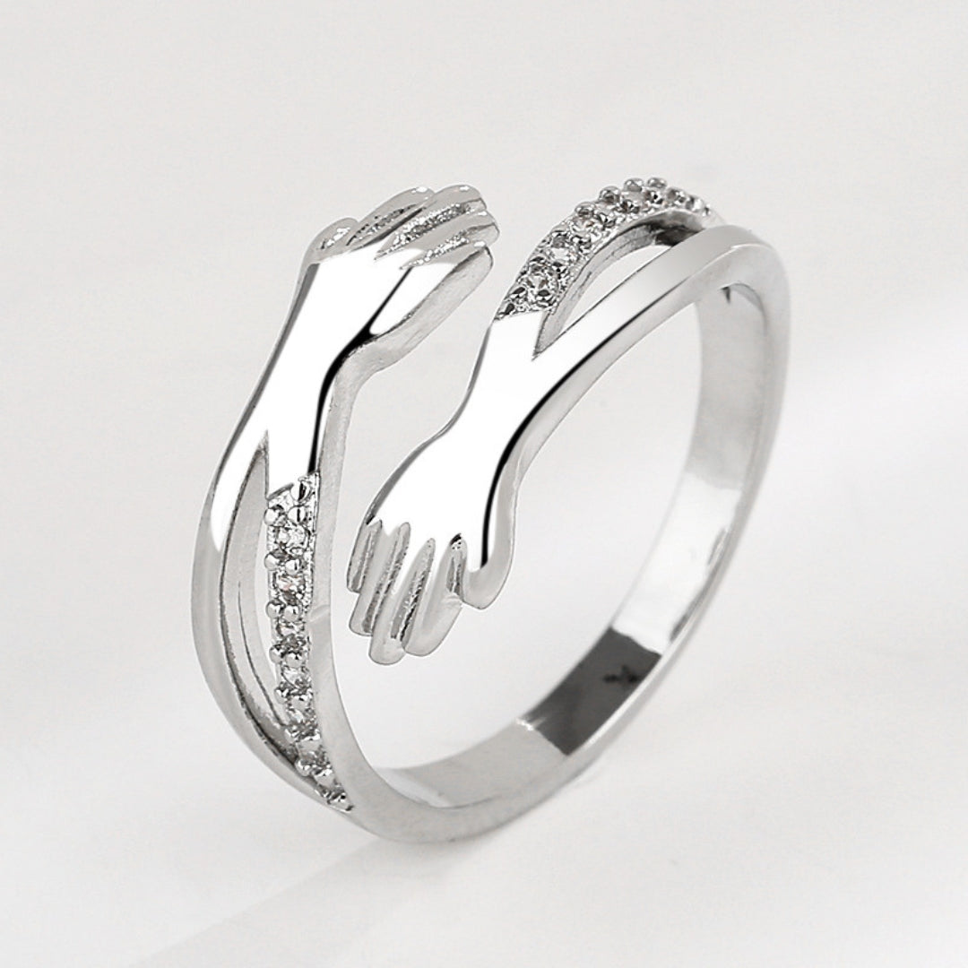 Adjustable Hug Ring with Zirconia