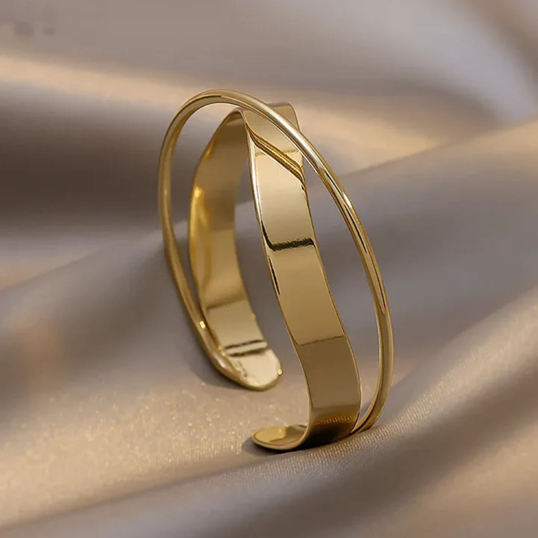 Gold-Tone Crossover Bangle