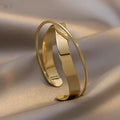 Classic Gold-Tone Bracelet with a Smooth Flowing Shape