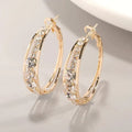 Diamond-Look Hoop Earrings
