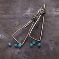 Vintage-Style Turquoise Bead Earrings