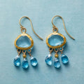 Vintage-Style Blue Stone Rain Earrings