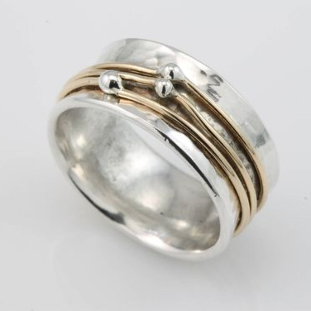 Vintage gelaagde goud- en zilverkleurige ring