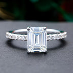 Vintage-Style White Crystal Silver-Tone Zirconia Ring