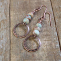 Vintage-Style Bronze-Tone Stone Earrings