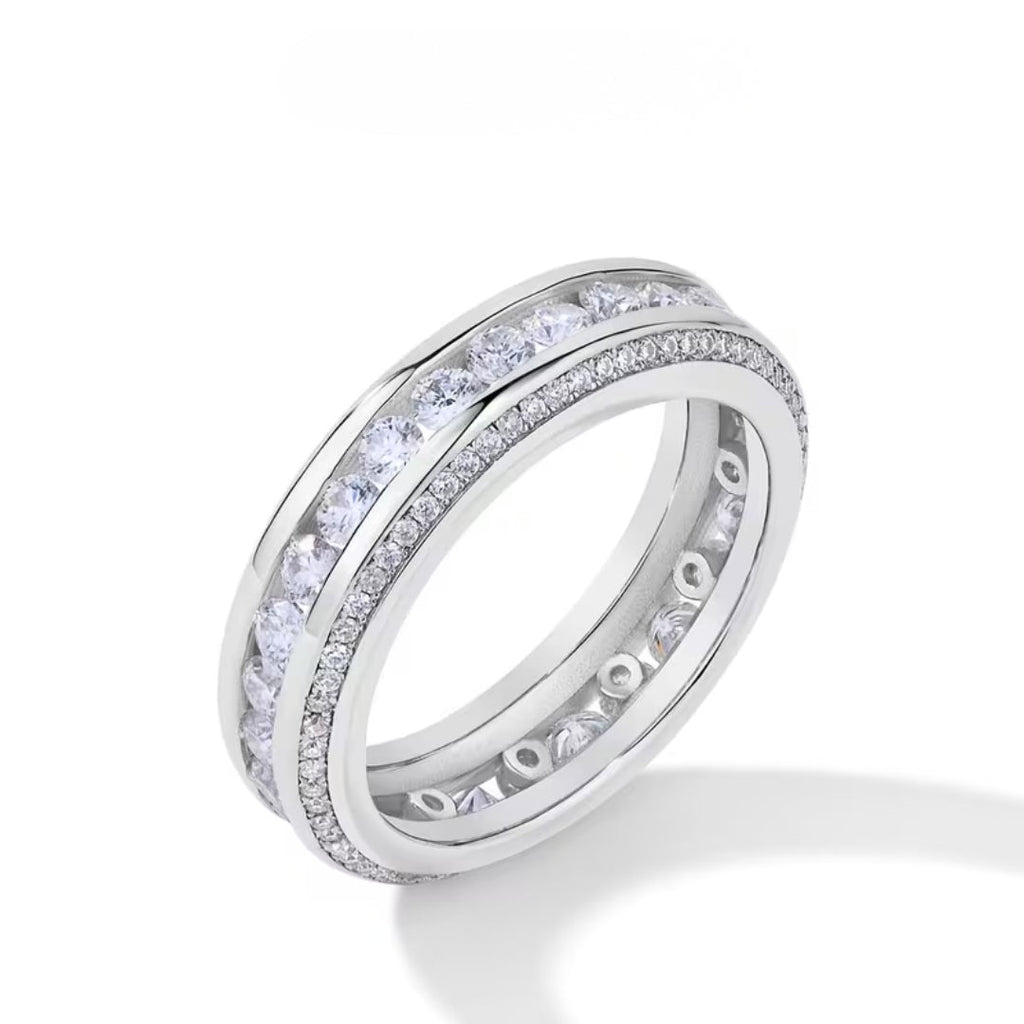 Baguette Zirconia Trail Eternity Ring