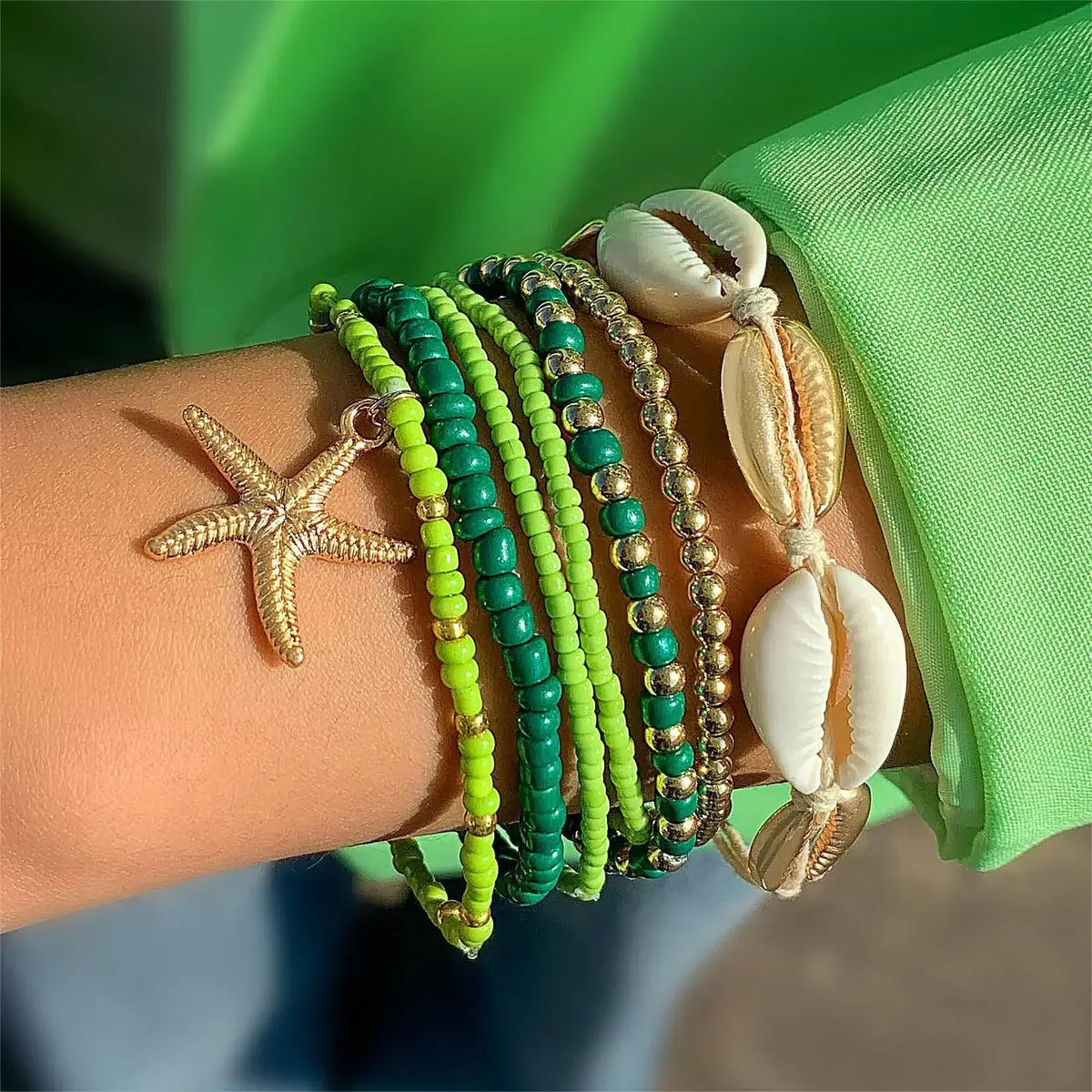 Bohemian Shell Beach Bracelet Set