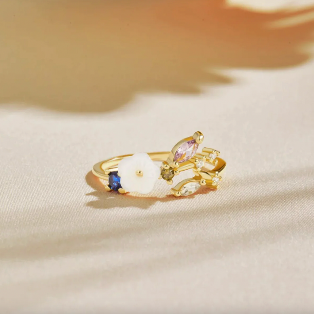 Adjustable Spring Flower Self-Love Ring