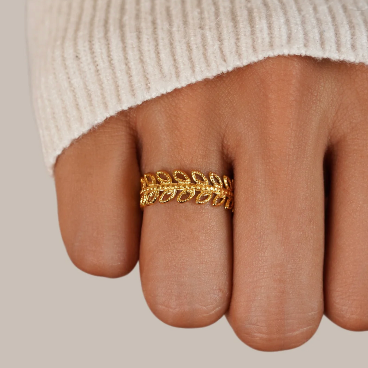 Summer Bloom Leaf Ring