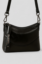 Soft Vegan Leather Shoulder Bag with Golden Details