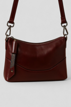 Soft Vegan Leather Shoulder Bag with Golden Details
