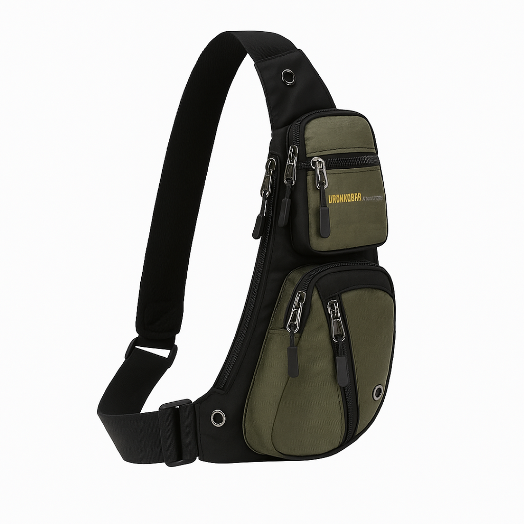 Water-Resistant Anti-Theft Multi-Zip Chest Sling Bag