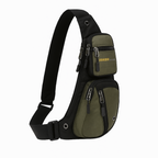 Water-Resistant Anti-Theft Multi-Zip Chest Sling Bag