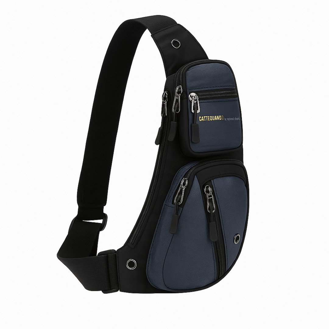 Water-Resistant Anti-Theft Multi-Zip Chest Sling Bag