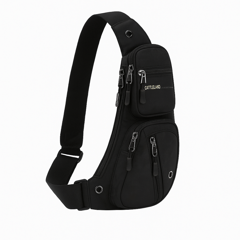 Water-Resistant Anti-Theft Multi-Zip Chest Sling Bag