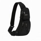 Water-Resistant Anti-Theft Multi-Zip Chest Sling Bag