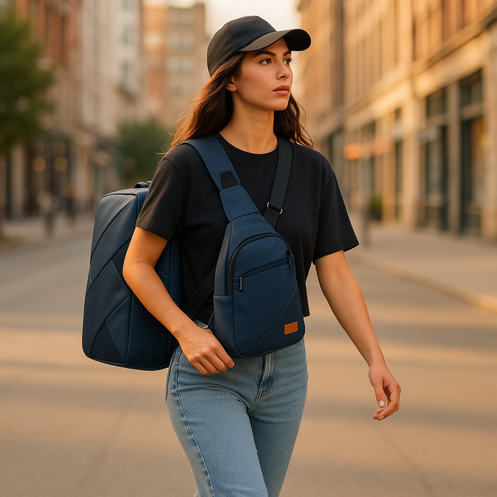 Three-Piece Backpack Set with Matching Clutch and Pencil Case